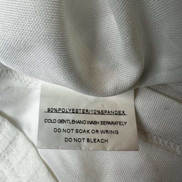 Saints + Secrets White Ribbed Knit Mini Dress Small | Graduation Bachelorette - Picture 7 of 8